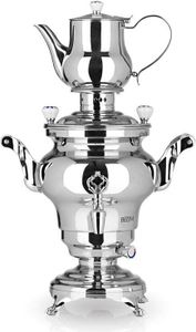 BEEM SAMOWAR Odessa- 3 l | 1800 W | Edelstahl Samowar Samovar Semaver Teekocher Edelstahl Teekanne Caymatik BEEM Odessa 3l