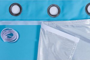 MOONDREAM ThermActiv® Thermofutter für Vorhänge | Isolierung Kälte+Hitze | Befestigung via Klettband | Grau MC8011 | 135B x 240L cm