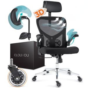 Krzesło biurowe CLOUVOU SmartSeat, krzesło do biurka, innowacyjne kółka, krzesło biurowe, krzesło komputerowe, krzesło obrotowe, ergonomiczne krzesło