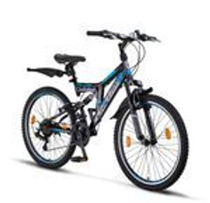 Chillaxx Bike Falcon Premium Mountainbike in 24 und 26 Zoll - Fahrrad für Jungen, Mädchen, Damen und Herren - Scheibenbremse- 21 Gang-Schaltung - Vollfederung