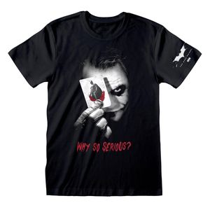 Batman: The Dark Knight - "Why So Serious" T-Shirt für Herren/Damen Unisex HE725 (XXL) (Schwarz)