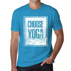 Herren Grafik T-Shirt Wählen Sie Yoga – Choose Yoga – Öko-Verantwortlich Vintage Jahrgang Kurzarm Lustige Druck Geburtstag Geschenk Mann
