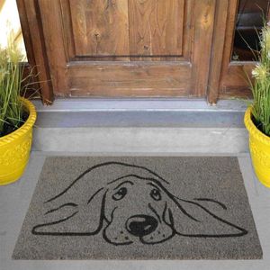 Bestlivings Fußmatte Kokos Schuhabtreter 50x75cm in grau ( Hund )