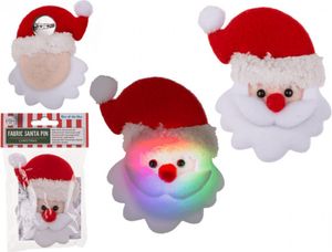 Weihnachtsmann-Button, Blinkie, mit LED