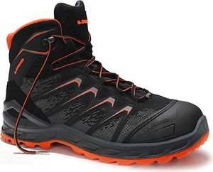 Lowa LARROX Work GTX Mid S3, Farbe:schwarz/orange, Schuhgröße:44 (UK 9.5)