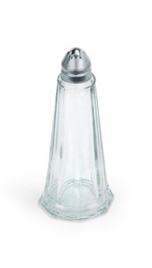 Salzstreuer, Glas / Edelstahl, Ø 4,5 cm und 11 cm Höhe