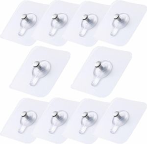 10 Stück Bilderhaken Selbstklebend, Transparent Bilder Klebehaken Bildaufhängung Ohne Bohren, Selbstklebende Bildaufhänger für Bilder, Poster, Fotos, Dekorative Gemälde