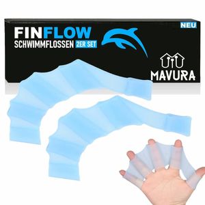 FINFLOW Schwimmhandschuhe Schwimmhäute Schwimmflossen Handschuhe Silikon Paddel [2er Set]