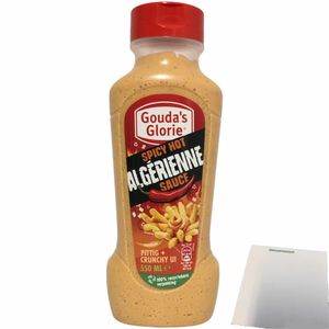 Gouda's Glorie Spicy Hot Algerienne Sauce (550ml Flasche) + usy Block