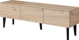 BERGEN Eiche skandinavisch RTV Schrank, TV Tisch, TV Kommode, 1503D, dreitüriger, ARTISAN-Eiche-Farbe, 150x48x37 cm