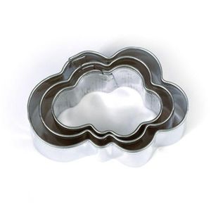 3 Mini-Ausstechformen aus Edelstahl - Wolken