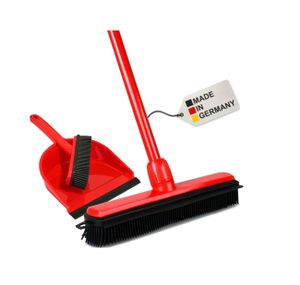 Spezieller Noppenbesen Gummibesen-Set Friseurbesen Tierhaarbesen Kunststoff Besen mit Stiel