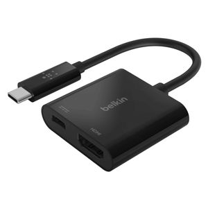 Belkin USB-C auf HDMI-Adapter 60W PD, schwarz       AVC002btBK