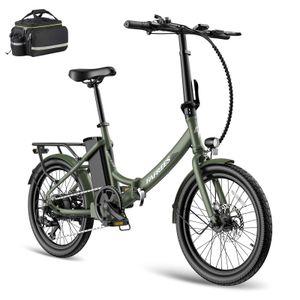 F20 Light 20 zoll E-bike 250W Citybike 36V/14.5Ah LCD Faltbares und Kompaktes Ebike-Grün