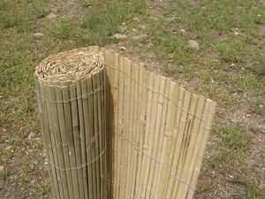 Bambuszaun, Bambus Sichtschutzmatte, Bambusmatte 500 cm H 200 cm, gespalten