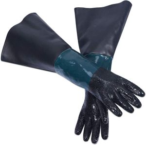 60cm Handschuhe für Sandstrahl-Reinigung Sandstrahl-Handschuhe Körnung und Perlen für Modell 60 90 110 260 Sandstrahlkasten