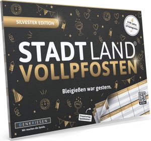 Stadt Land Vollpfosten® Silvester Edition – "Bleigießen war gestern." | A5 Spielblock