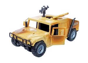 MILITÄRFAHRZEUG mit Licht Sound Friction Army Humvee Hummer Militär Auto Gepanzert Jeep Spielzeug Geschenk 26 (Beige)