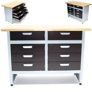 Werkbank Werktisch 8 Schubladen Montagewerkbank 06256 Schubladenschrank