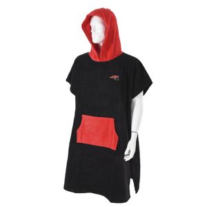 F2   Poncho Surf- Bade- Frottee Poncho Dryrobe Handtuch   S/M Schwarz 2024/25