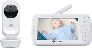 Motorola Nursery VM35 - Video baby monitor - biely - 5-palcová rodičovská jednotka - infračervená - digitálny zoom - funkcia spätného hovoru, 1 kus (balenie po 1 ks)