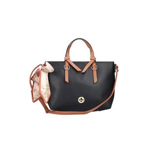 Rieker Damen Handtasche Shopper Schulterriemen H1507, Farbe:Schwarz