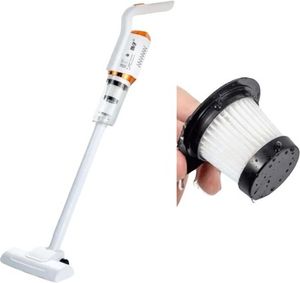 Sada: bezdrôtový prenosný 1200mAh 10W ručný vysávač s umývateľným HEPA filtrom na čistenie kobercov + 1 ďalší filter - VACUSTICKFILTER