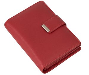 RFID Damen Geldbörse Portemonnaie Geldbeutel Damenbörse Leder Grau Rot