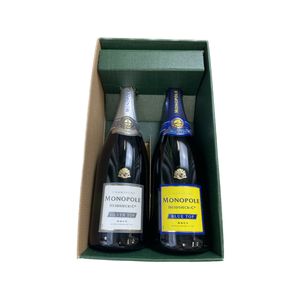 Geschenkbox Champagner Heidsieck - Grün -1 Brut - 1  Silver Top - 2x75cl