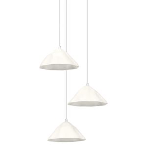 LEDVANCE weiße 3-flammige Nachbildung Lotusblatt Metall- und Pappmaché-Hängelampe, E14, 1562 mm Länge, Lampenschirm aus recyceltem Material, nachhaltig dank austauschbarer Lichtquelle, einfache Installation