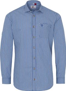 Spieth & Wensky - Slim fit - Herren Trachten Hemd, Neptun (340072-0948), Größe:49/50(4XL), Farbe:Blau (2016)