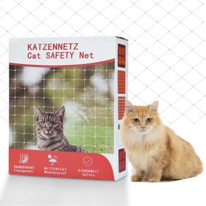 Jiubiaz Katzennetz Sonstiges Katzenzubehör Sicherheitsnetz Balkonnetz Katzenschutznetz odTransparent 3x8m