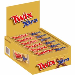Twix Xtra Schokoladen-Riegel 30 x (2x 37,5g) Karton