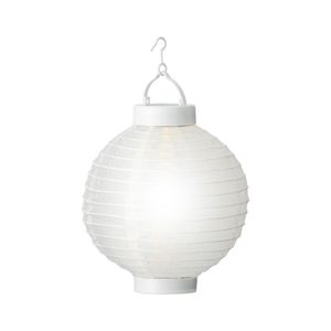 LED-Solar-Laterne Lampion Nylon weiß