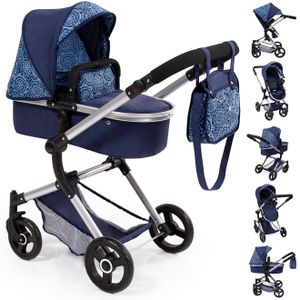 Bayer Design Kombi-Puppenwagen Neo Vario mit Tasche, wandelbar, blau