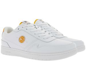 K1X | Kickz Arrive Sneaker Herren Skater-Schuhe mit orangenen Details aus Echtleder 1203-0626/1200 Weiß, Größe:44 1/2