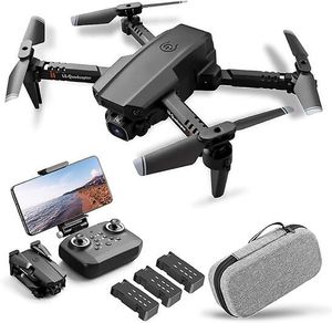 Drohne mit Kamera 4K, Drohne Dual Kamera Track Flug Schwerkraftsensor Geste Foto Video Höhe Halten Headless Modus RC Quadcopter für Erwachsene Kinder