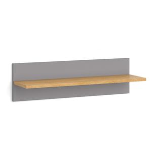 Livinity® Wandregal für das Kinderzimmer Malia, 70 x 20 cm, Grau/Eiche