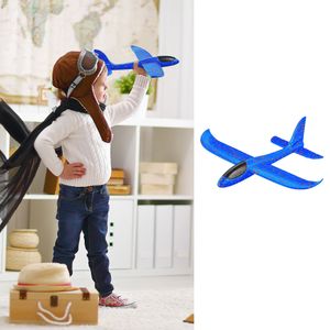 Wurfgleiter Segelflugzeug Bastelset 3teilig blau 48cm Gleiter Spielzeug Segler Kinderspielzeug Outdoor