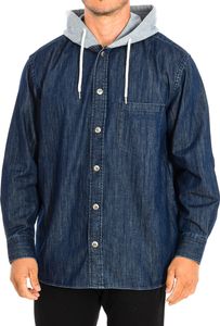 Jacke mit normaler Passform, hohem Kragen und verstellbarer Kapuze TMC009-DM081, Herren