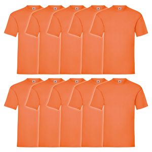 10er Pack Fruit of the Loom Valueweight T-Shirt Farbe: orange Größe: 2XL