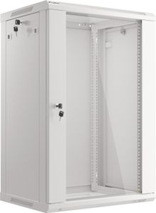 Lanberg WF01-6418-10S Rack 18U nástenná polica sivá (WF01-6418-10S)
