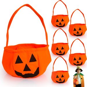 Yisscen Satz von 6 Halloween Süßigkeiten Taschen mit Kürbis-Muster