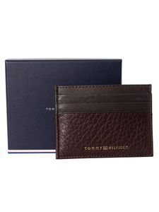 Tommy Hilfiger Herren Brieftasche aus Premium-Kartenleder, Braun