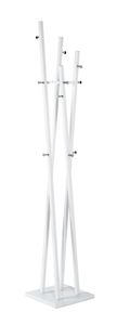 Haku Garderobenständer, weiß-chrom - Maße: 35 cm x 35 cm x 192 cm; 20307
