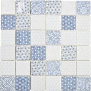 Glasmosaik Emily 41 30x30 cm Blau