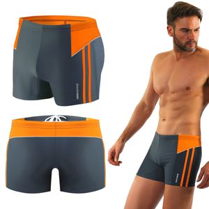 Sesto Senso pánské plavecké šortky 384, Barva: šedá/oranžová, Velikost: L