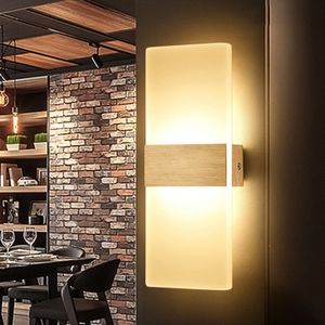 Yakimz LED Wandleuchte Innen/Außen Wandleuchten Modern  Wandlampe Wandbeleuchtung Treppenhaus Flur Warmweiß 12W