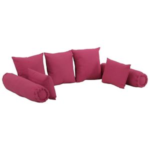 vidaXL 7-tlg. Dekokissen-Set Rosa Stoff