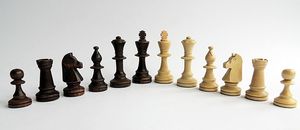 Klassische STAUNTON No.6 professionelle gewichtete Schachfiguren aus Holz; König 98mm
